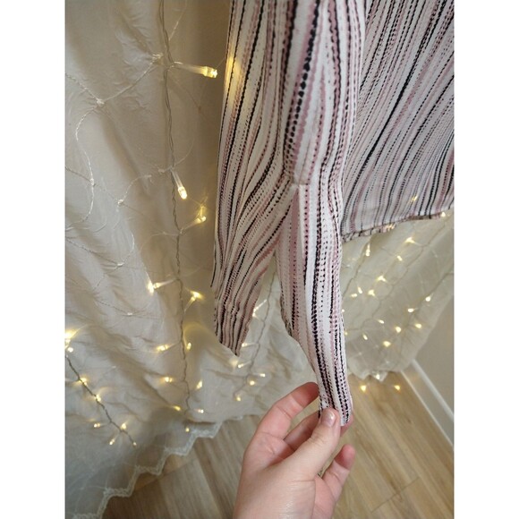 APT.9 WOMANS MEDIUM BLOUSE STRIPED DOTTED SLEEVELESS MOCK CHIC TUNIC RETRO FLOWY - Picture 4 of 12